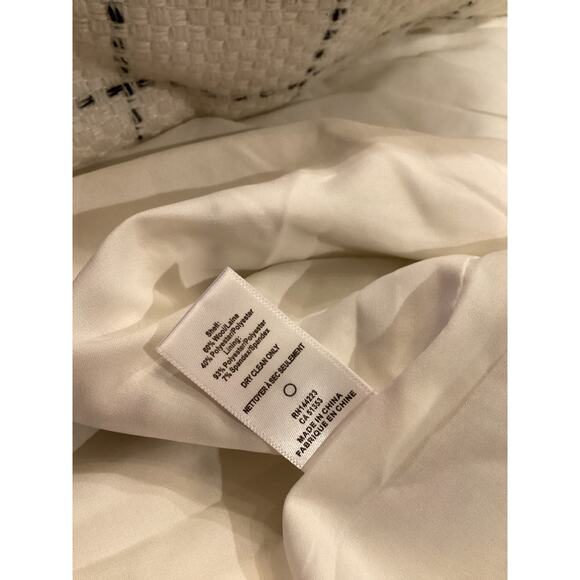 Anthropologie Bishop + Young Tweed Cropped Jacket wool blend ivory blazer S NWT - Picture 10 of 10